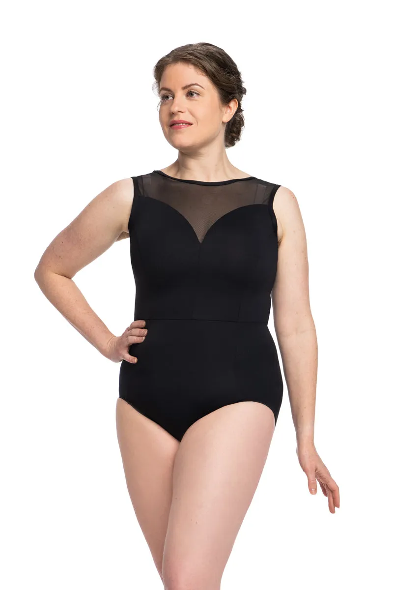 1039ME Bianca Leotard with Mesh