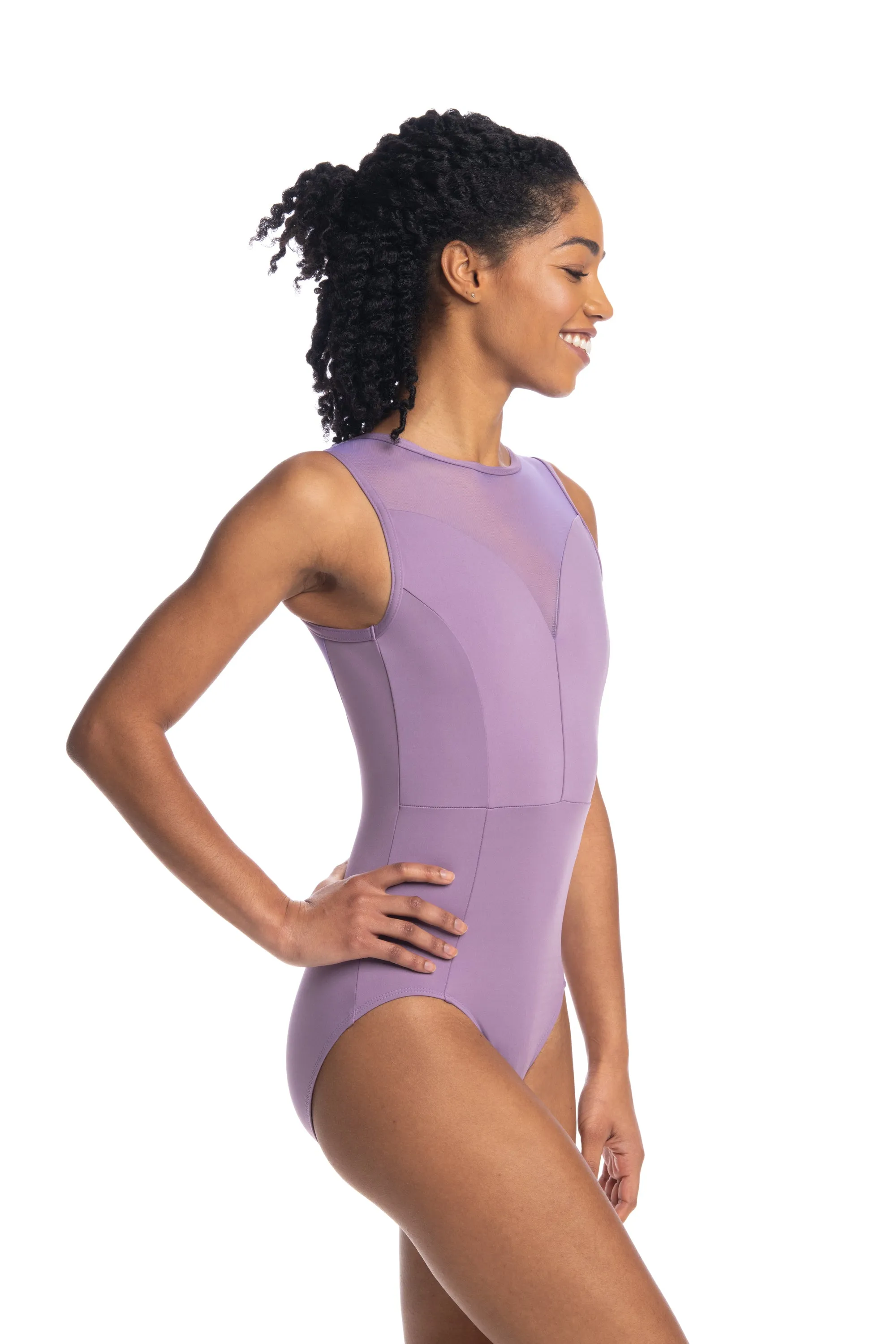 1039ME Bianca Leotard with Mesh