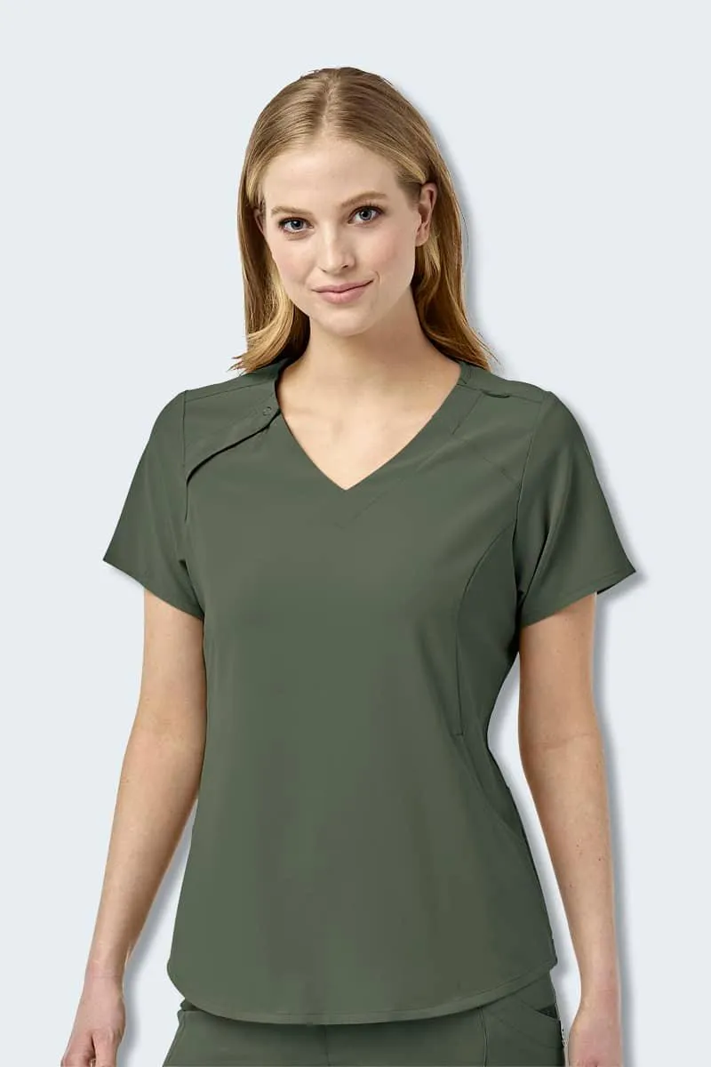 6234SP WonderWink Renew Women's EZ-Zip Scrub Top