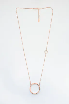 Aura Circle Necklace - Rose Gold