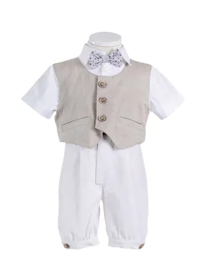 Baby cotton suit set for boy 3pcs - SILVESTRO