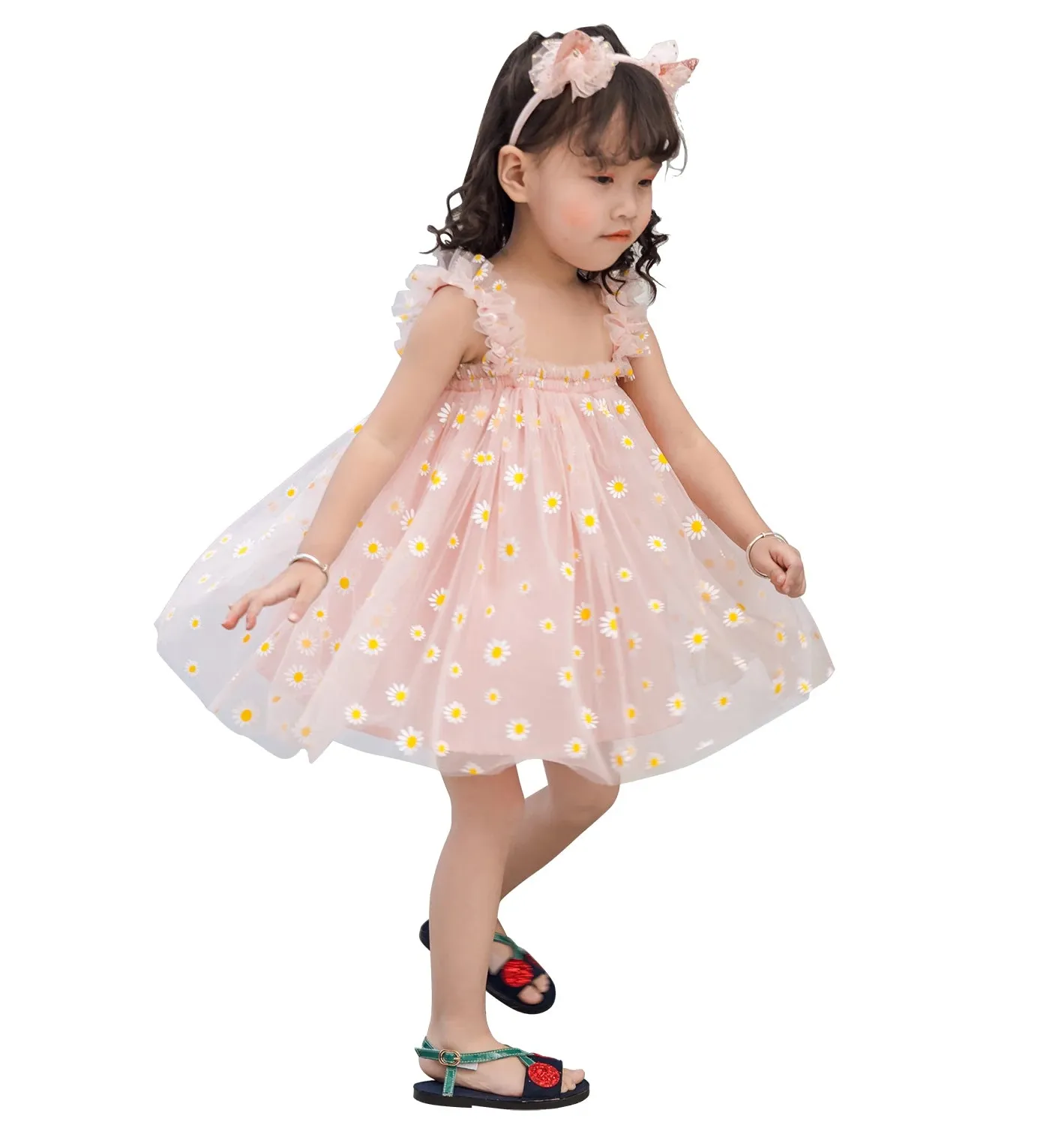 Baby Girls Tulle Tutu Dress Birthday Party Tulle Layered  Babydoll Dresses Size 6 Months-5 Years