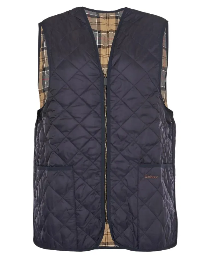 Barbour Mens Gilet Quilted Zip-In Liner Navy