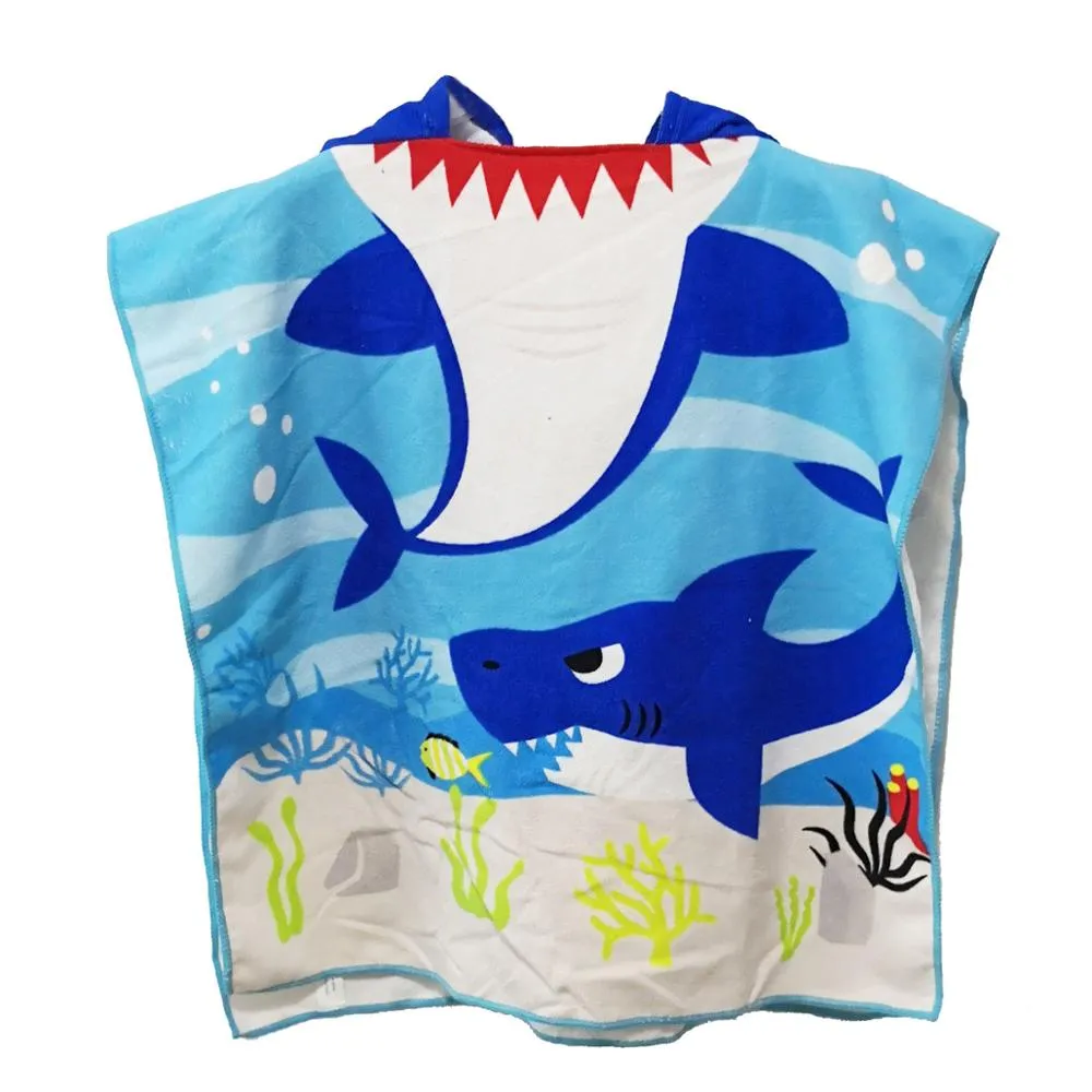 Beach Poncho for The Beach Towels Baby Towel with Hood Bathrobe Terry Cotton Baby Poncho Surf Child Cartoon Cotton Hooded Towel