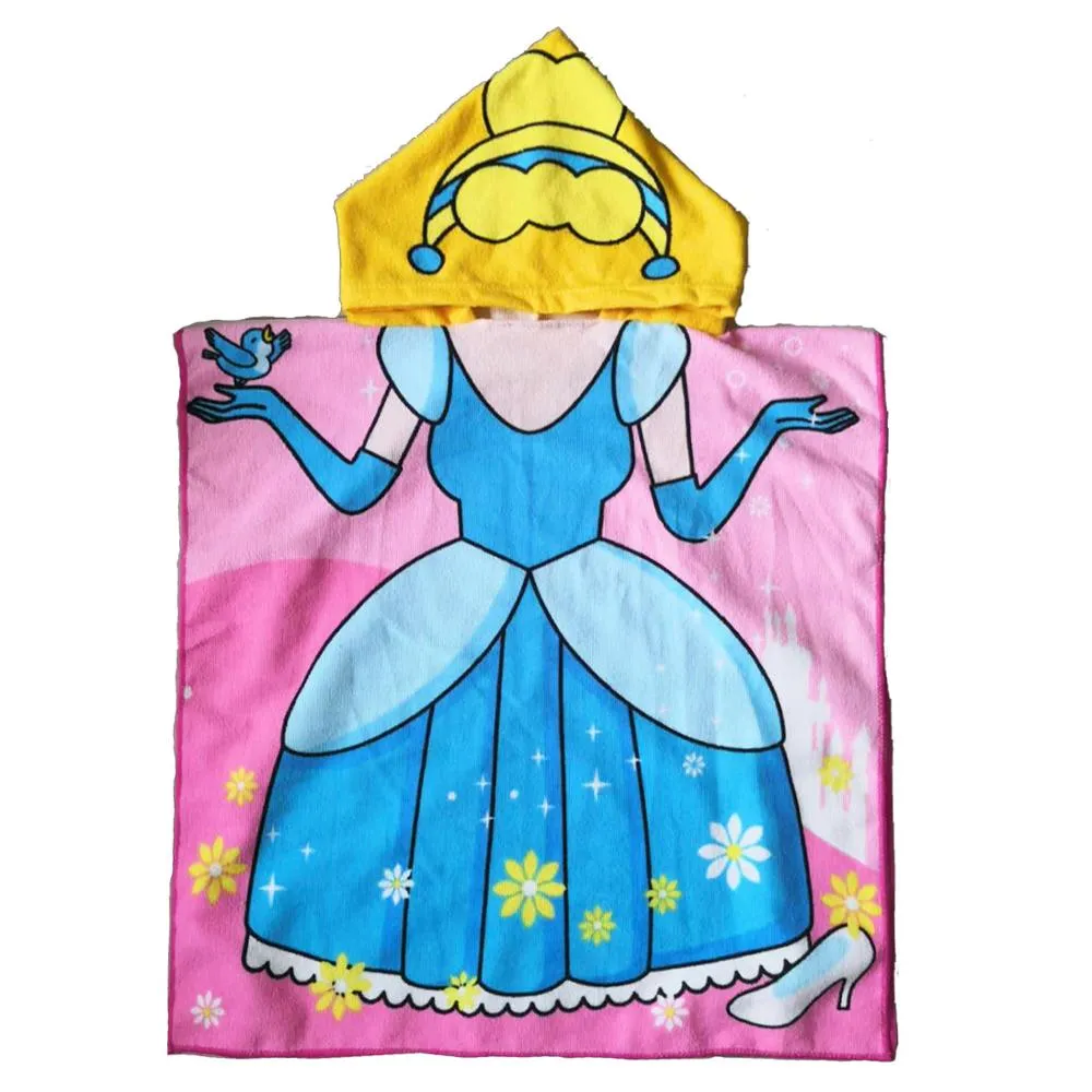 Beach Poncho for The Beach Towels Baby Towel with Hood Bathrobe Terry Cotton Baby Poncho Surf Child Cartoon Cotton Hooded Towel