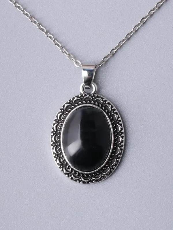 Black Pendant Necklace