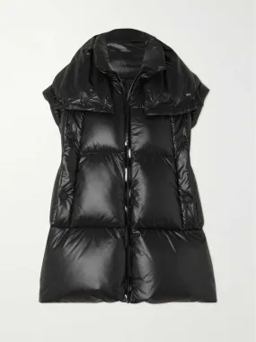 Black quilted recycled vest