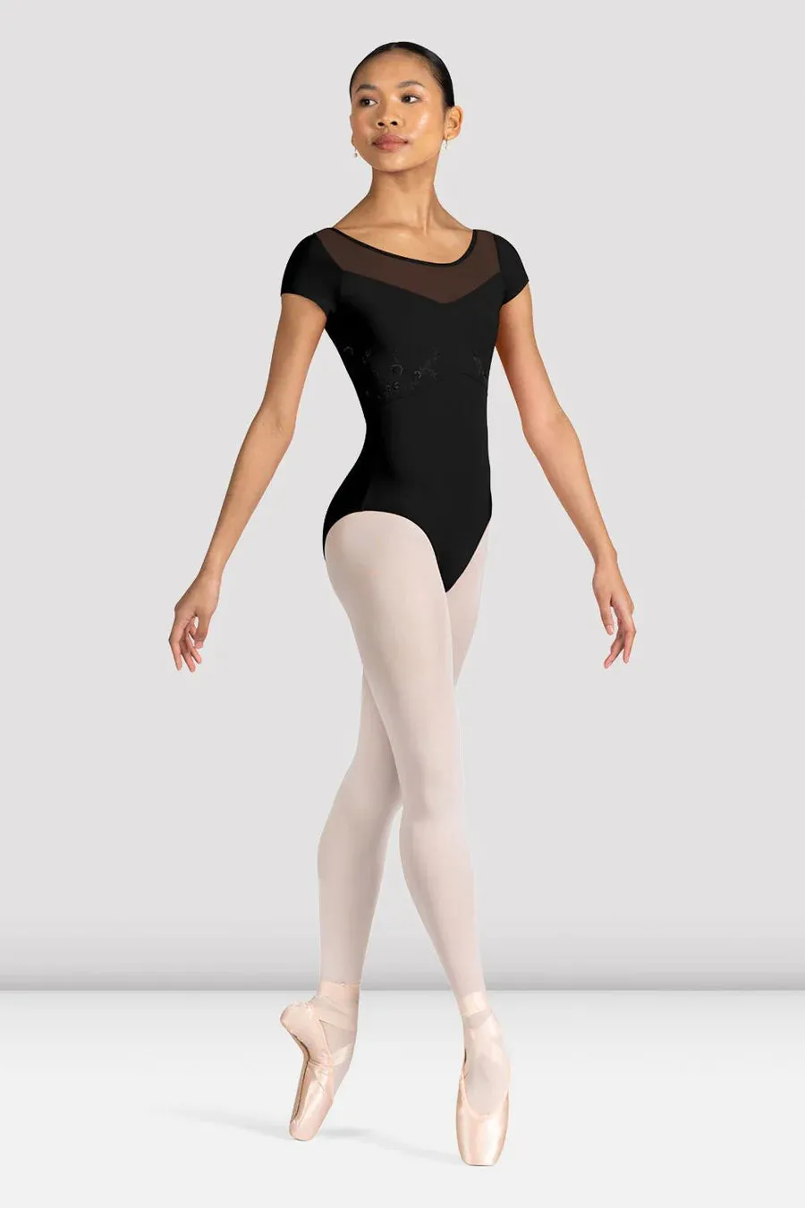 Bloch Ladies Aster Floral Cap Sleeve Leotard L3352