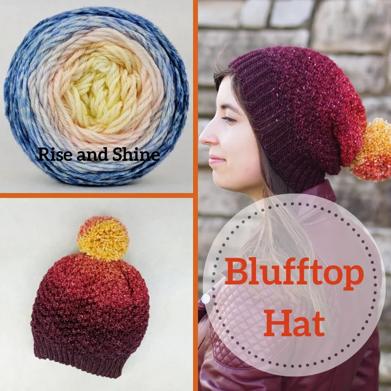 Blufftop Hat Yarn Pack, pattern not included, ready to ship