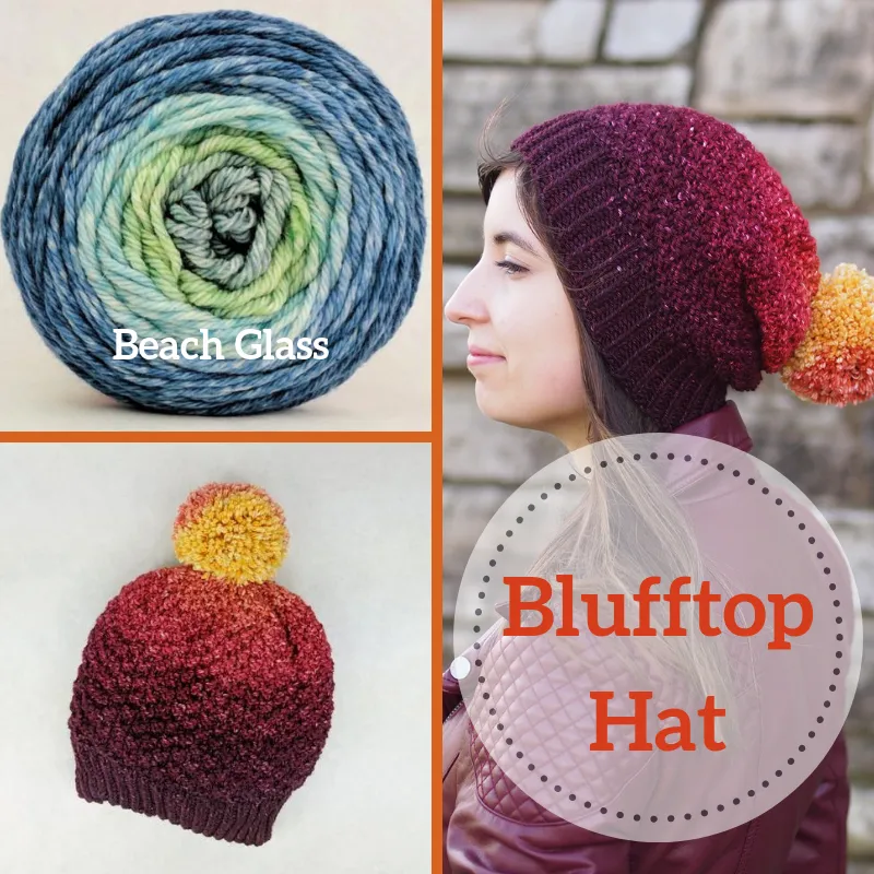 Blufftop Hat Yarn Pack, pattern not included, ready to ship