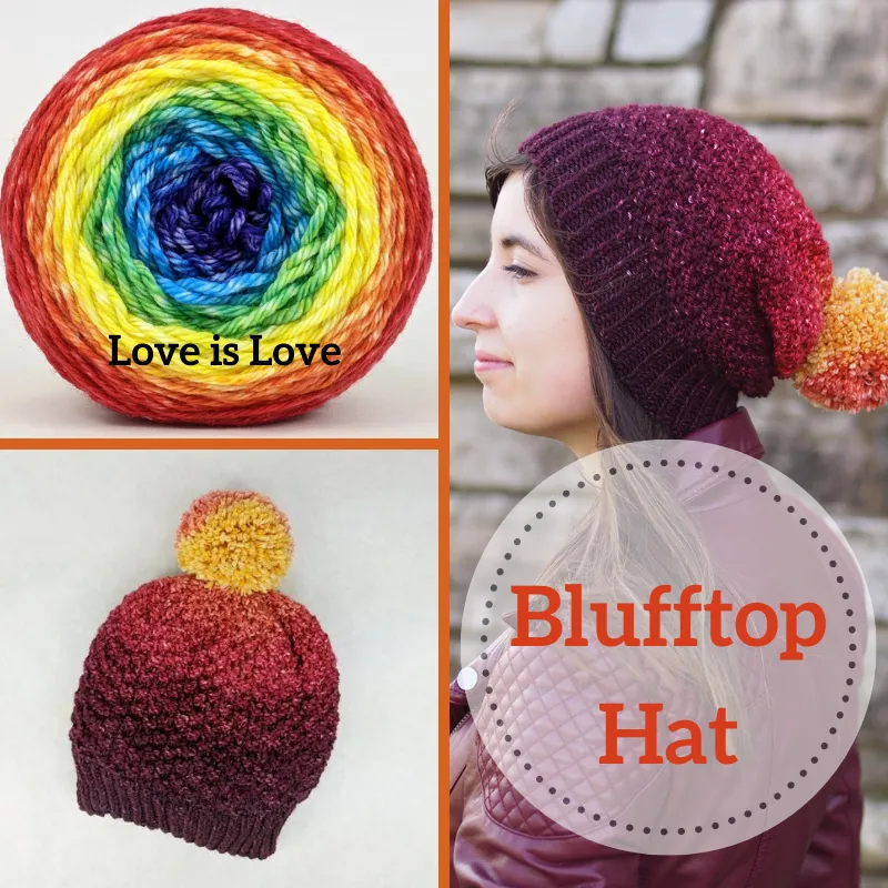 Blufftop Hat Yarn Pack, pattern not included, ready to ship