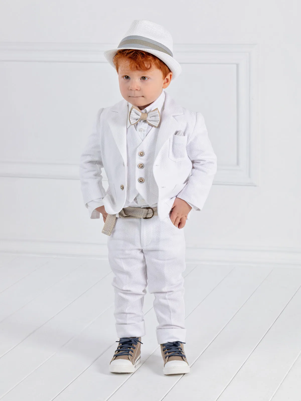 Boy's White Baptism outfit set 7pcs - JOIN