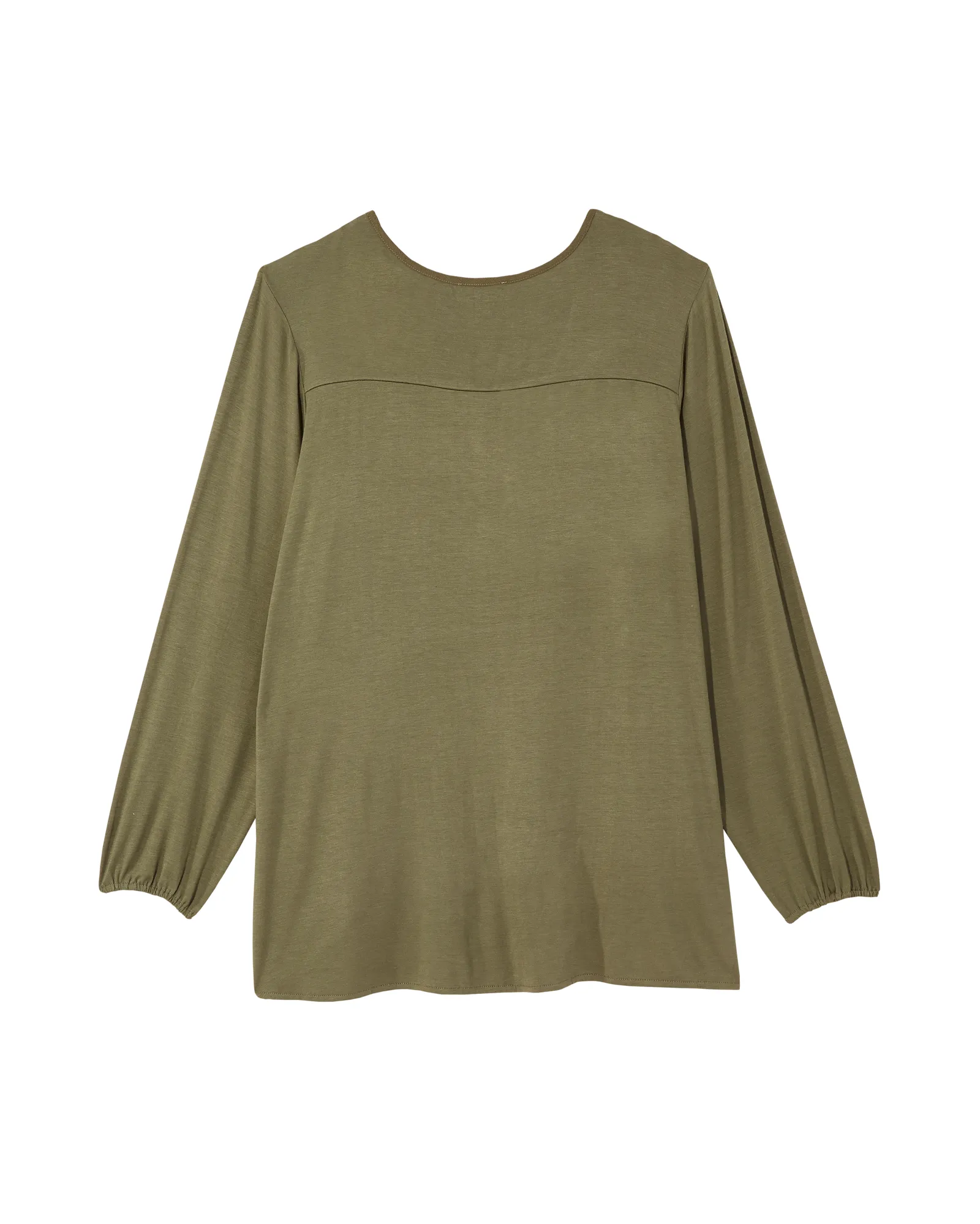 Brenna Long Sleeve Pleated Tunic | Olive Green