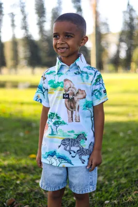 CA JNR Funky Golf Shirt | Safari