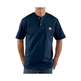 Carhartt Men's Workwear Short Sleeve Henley - Navy