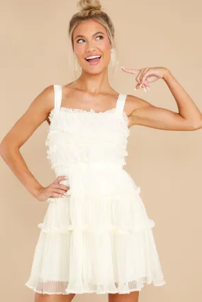 Cheap Frills Ivory Dress