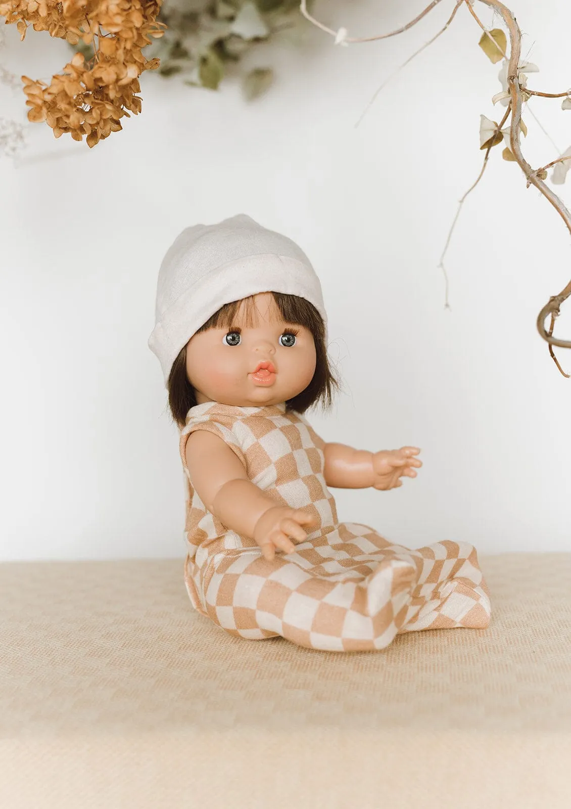 Check Sleep Sak & Beanie | Wheat