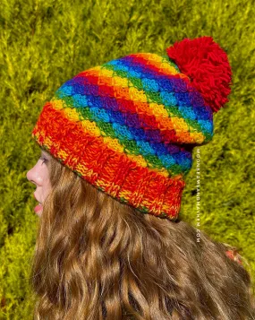 COLOUR BOMB FLEECE LINED BEANIE HAT