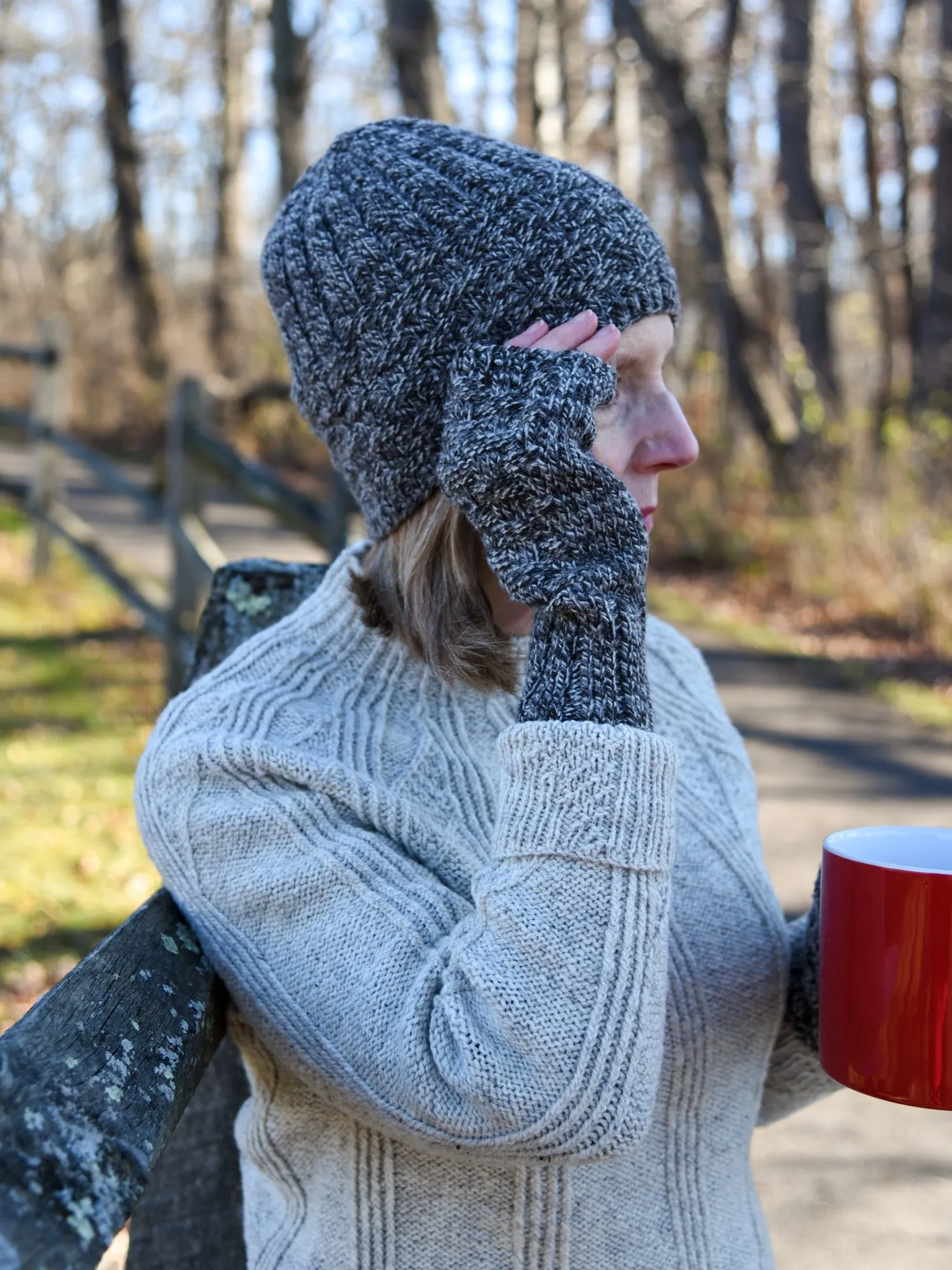 Creel Cap, Cowl, and Mitts <br/><small>knitting pattern</small>