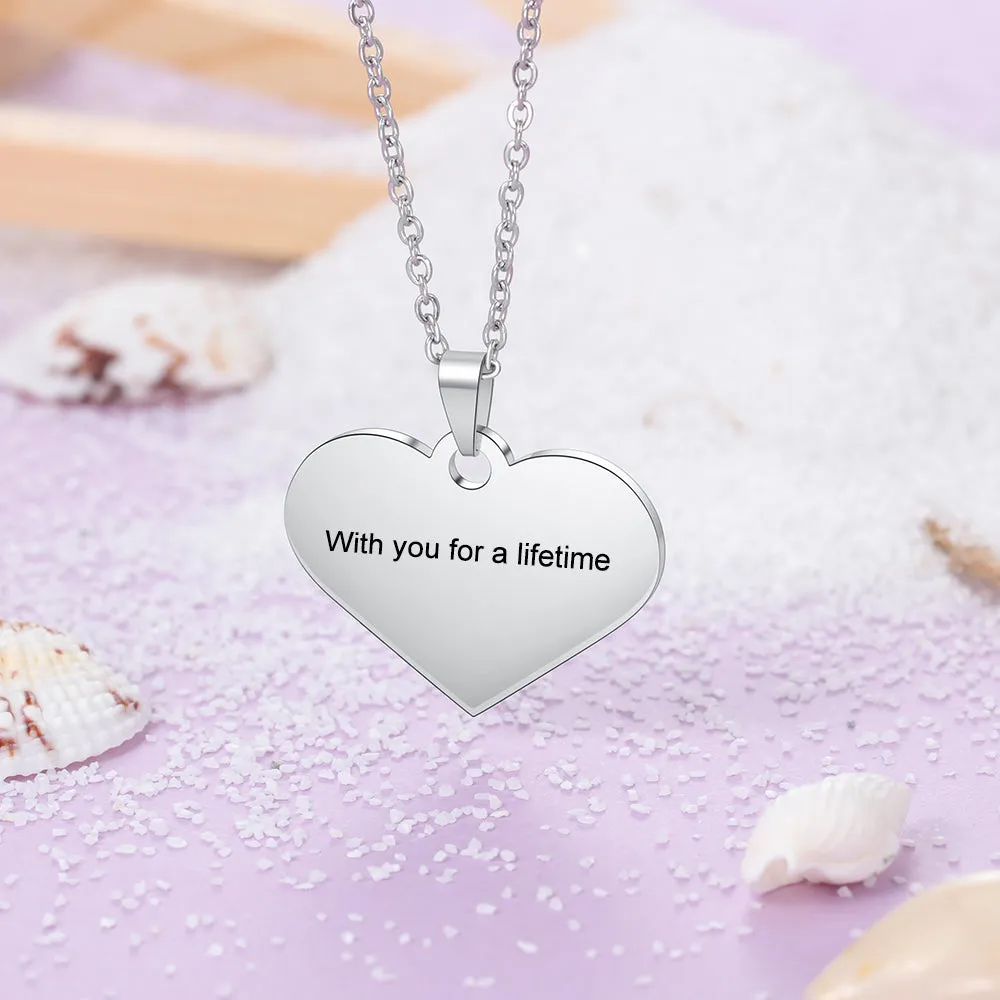 Custom Heart Photo Necklace- Meaningful Gift For Mom