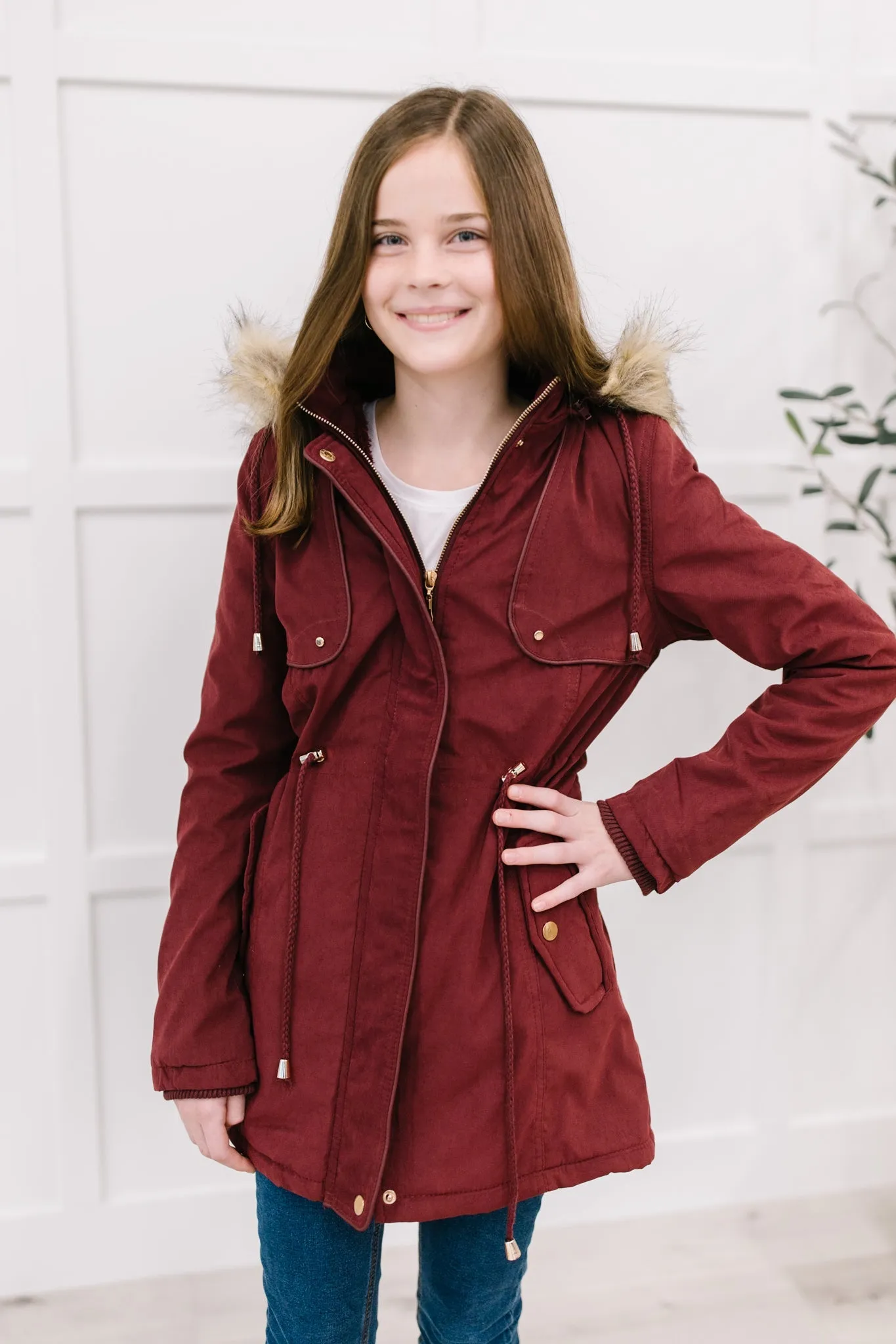 DOORBUSTER Winter Warm Coat in Wine