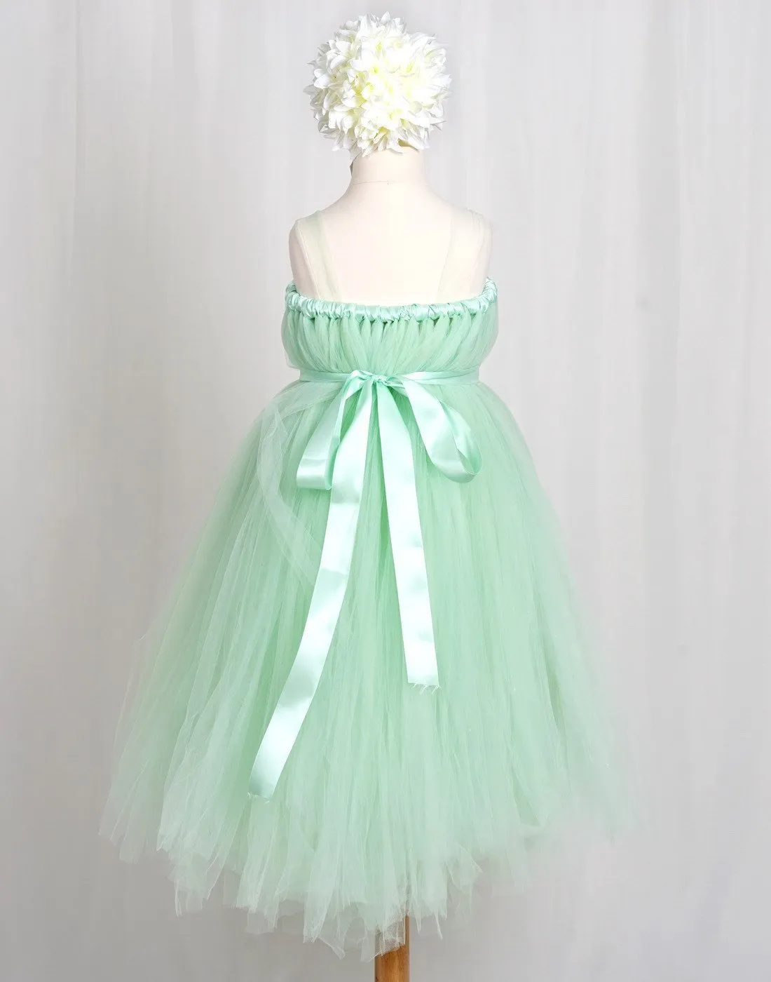 Empyrean Tulle  Floor-Length Dress - Mint