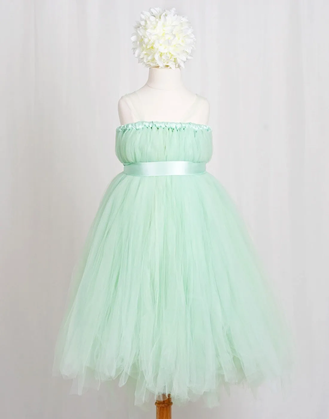 Empyrean Tulle  Floor-Length Dress - Mint