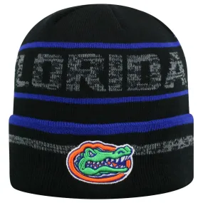 Florida Gators TOW Black Striped "Effect" Style Cuffed Knit Beanie Cap