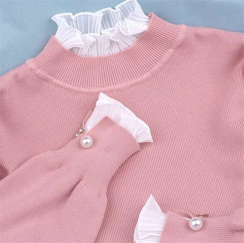 Frilly Pearls Sweater