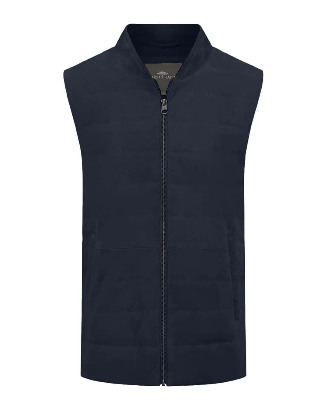 Fynch-Hatton Velours Quilted Dark Navy Gilet