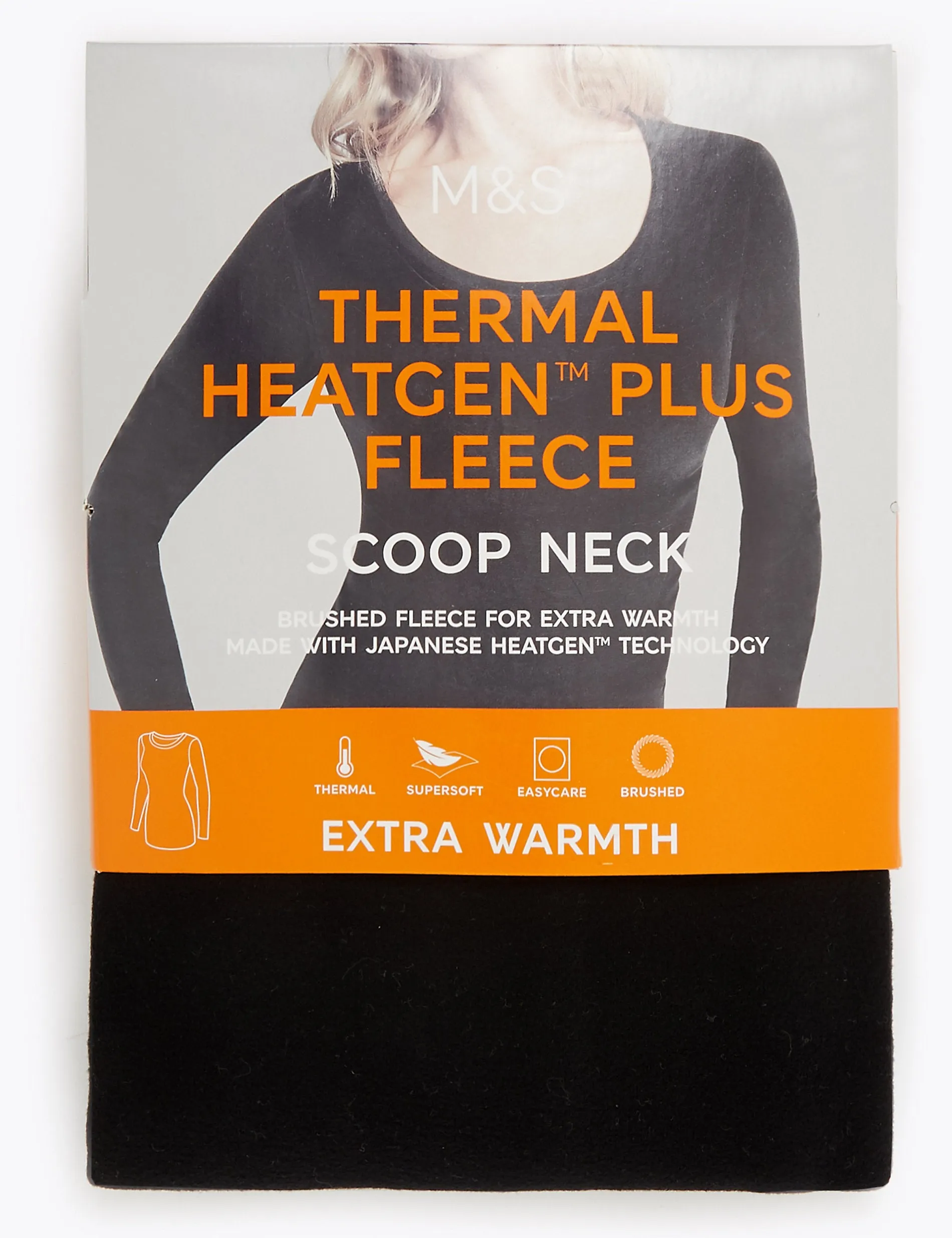 Heatgen Plus Marks & Spencer fleece thermal underwear, black