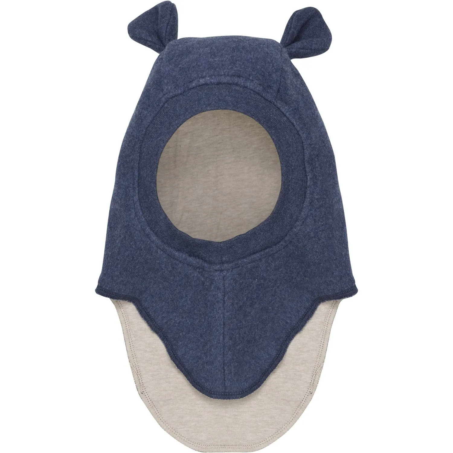 Huttelihut Navy Melange Balaclava Cotton Fleece w. Lin