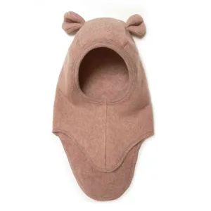 Huttelihut Teddy Balaclava Cotton Fleece w. Ears Ash Rose