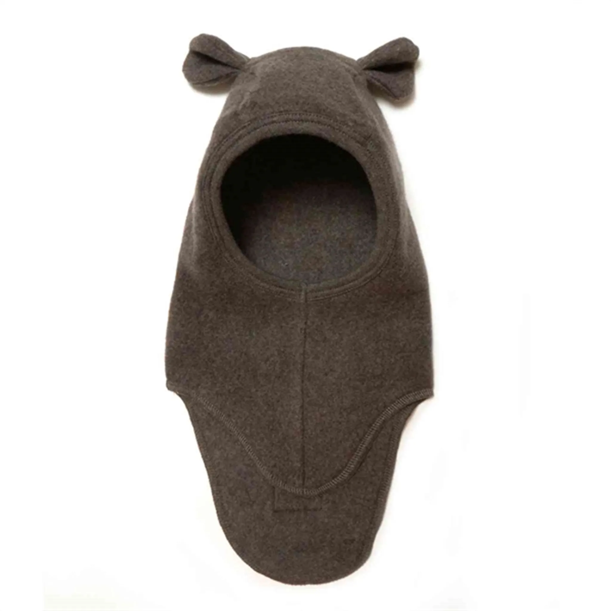 Huttelihut Teddy Balaclava Cotton Fleece w. Ears Brown