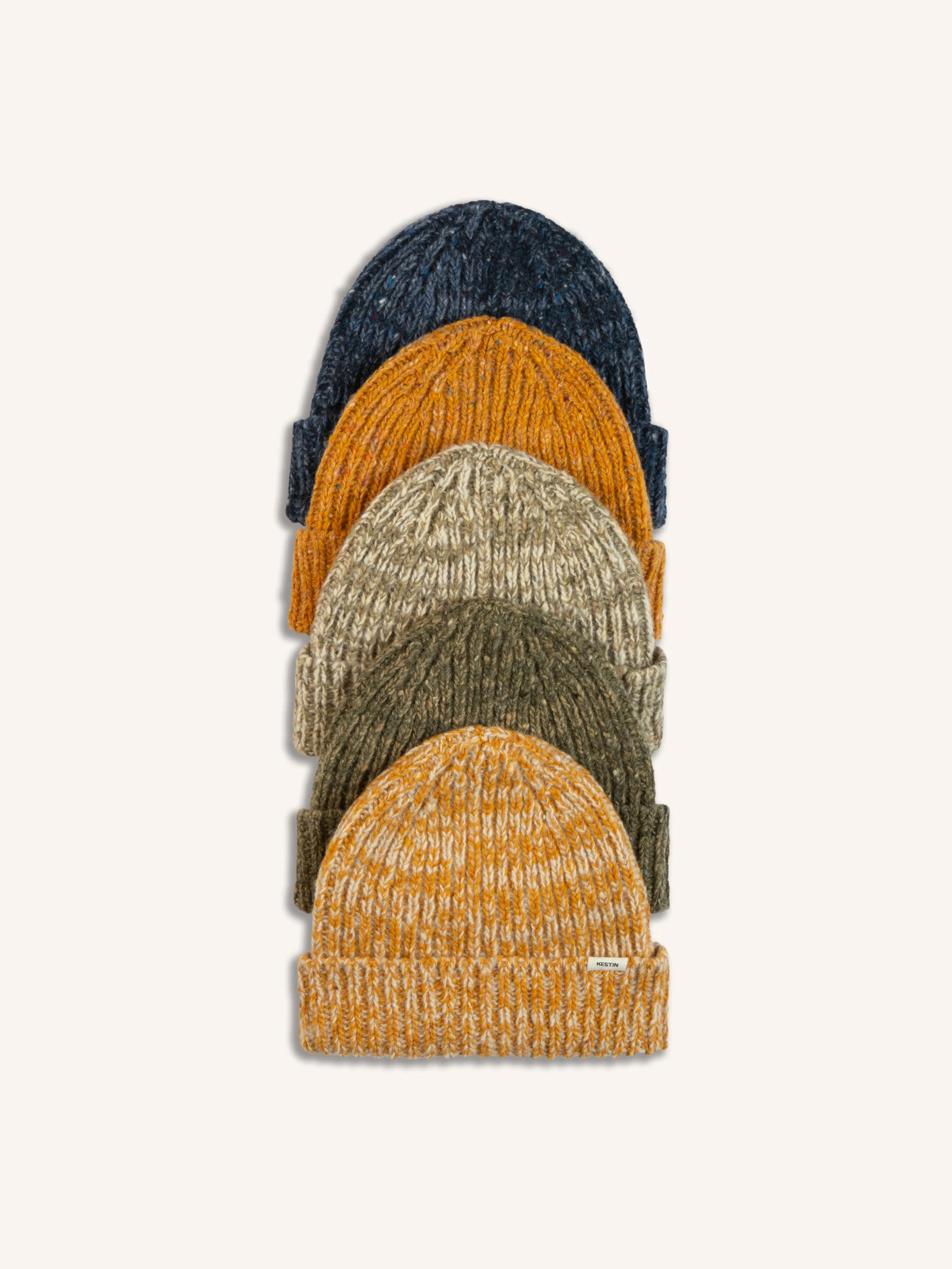 Isla Beanie in Light Military Marl Merino Wool