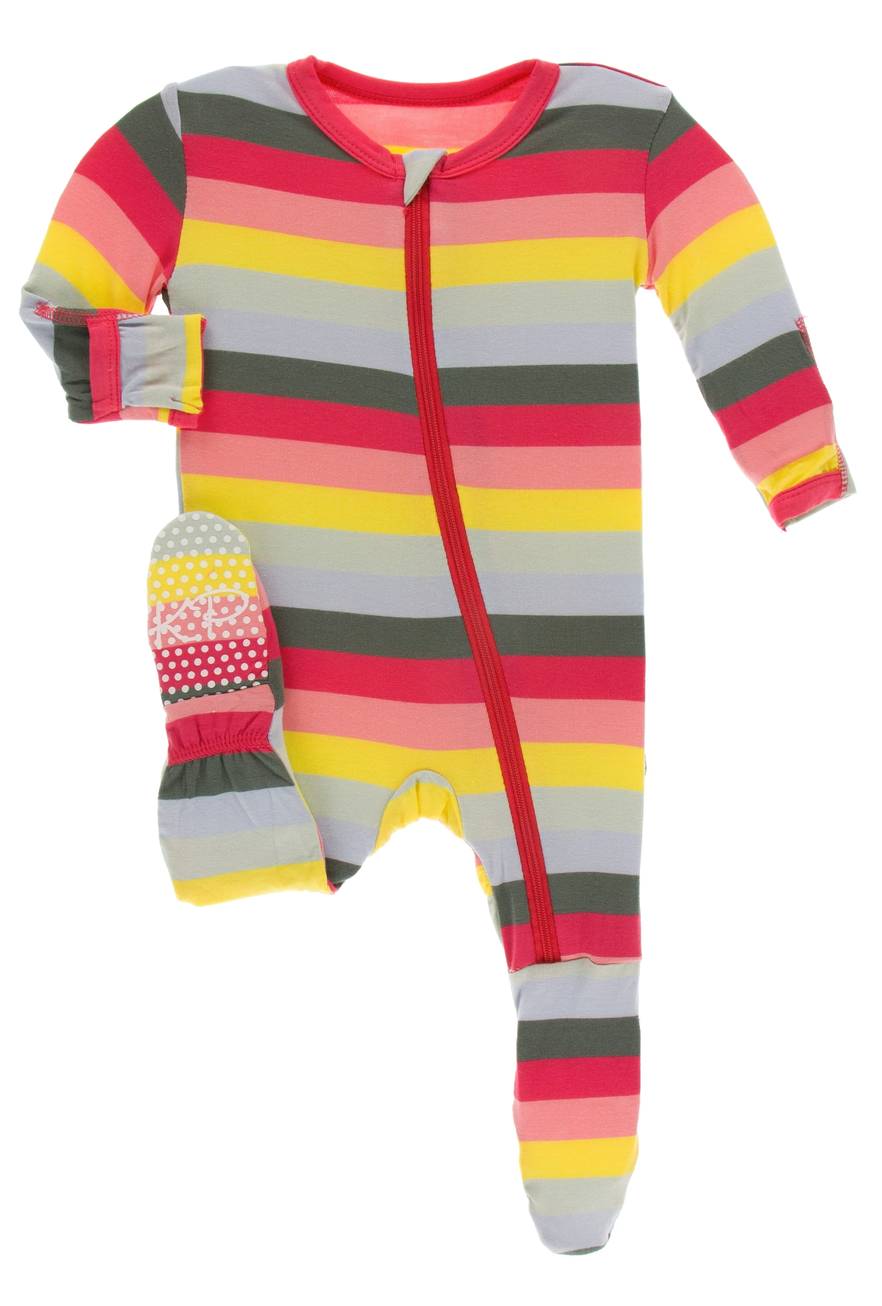 KicKee Pants Biology Stripe Footie with Zipper