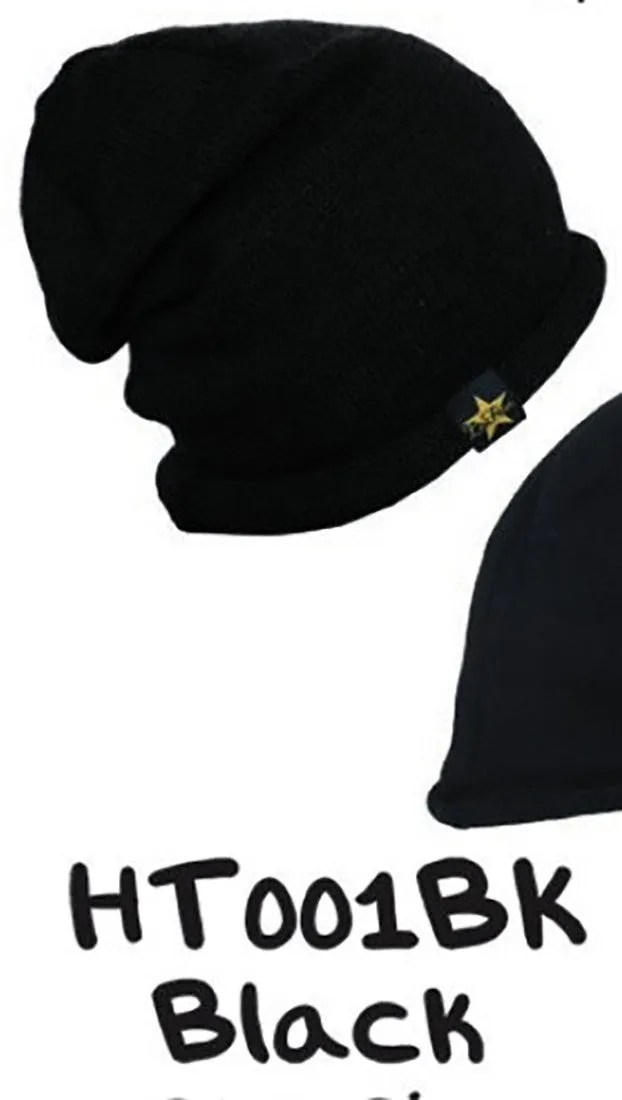 La Fine Head Wear Beanie in Black