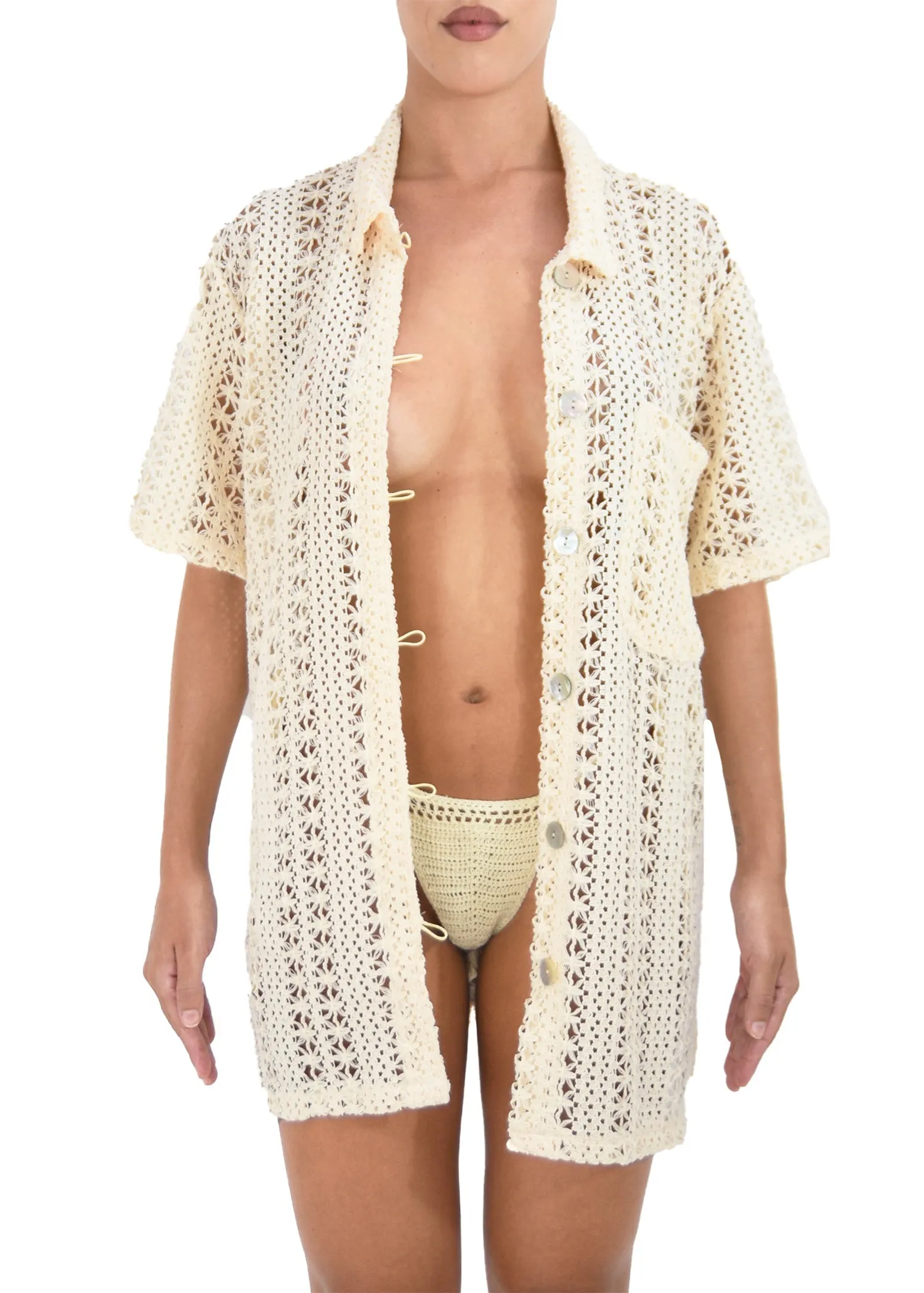 LA PLAYA BUTTON DOWN | BEIGE