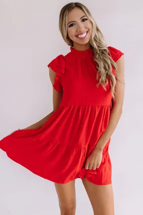 Lead The Way Shift Dress in Scarlet