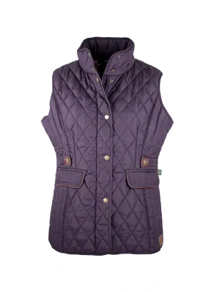 LJ001 - Ladies Maya Quilted Gilet - PLUM