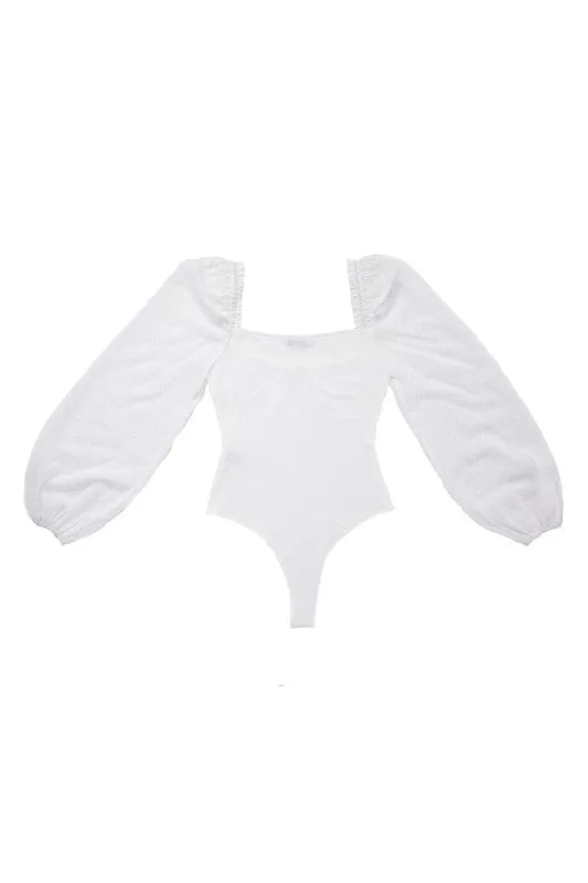 *LS Shirring Sleeve Bodysuit