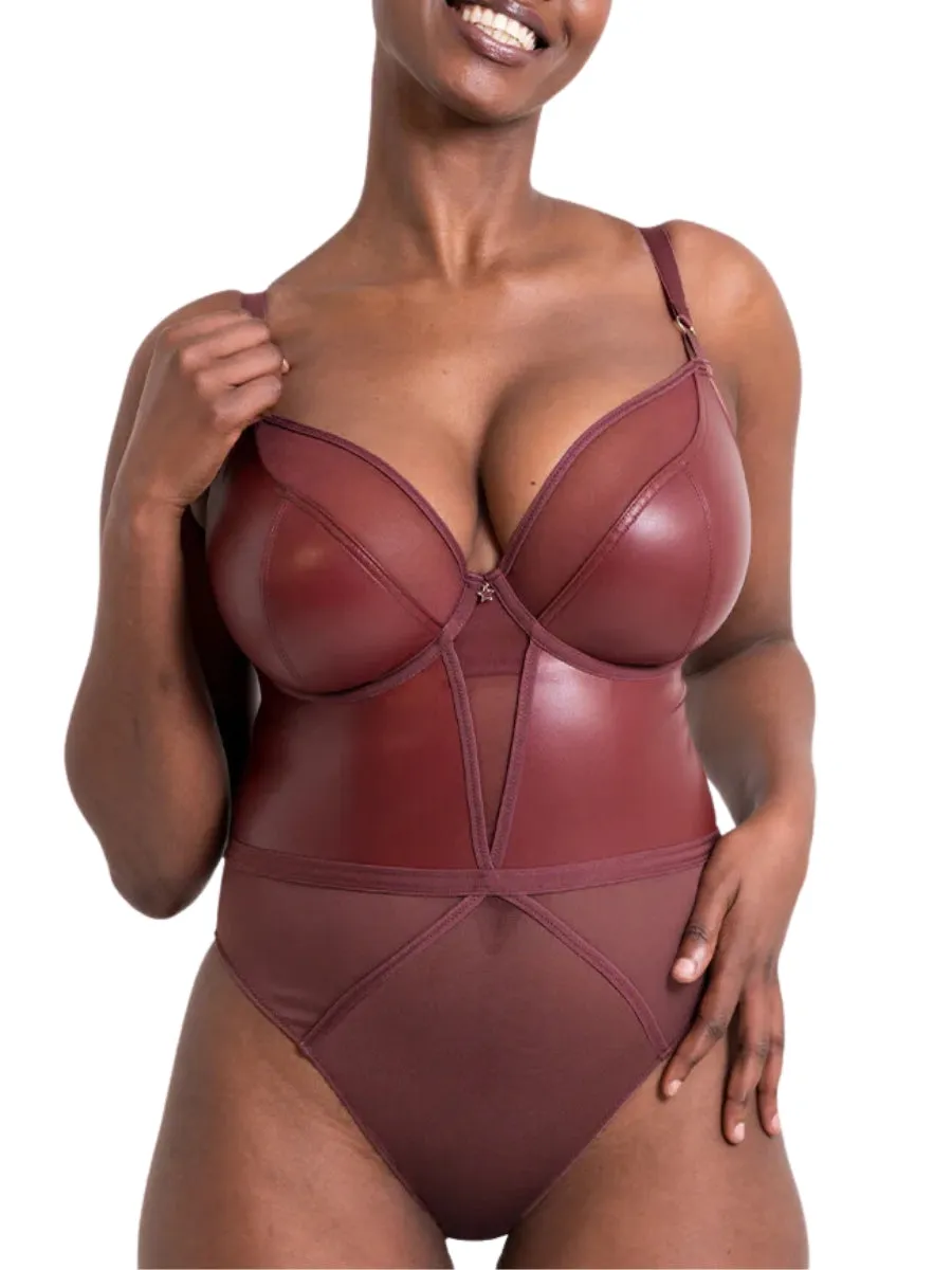 Lucky Star Bodysuit - Oxblood