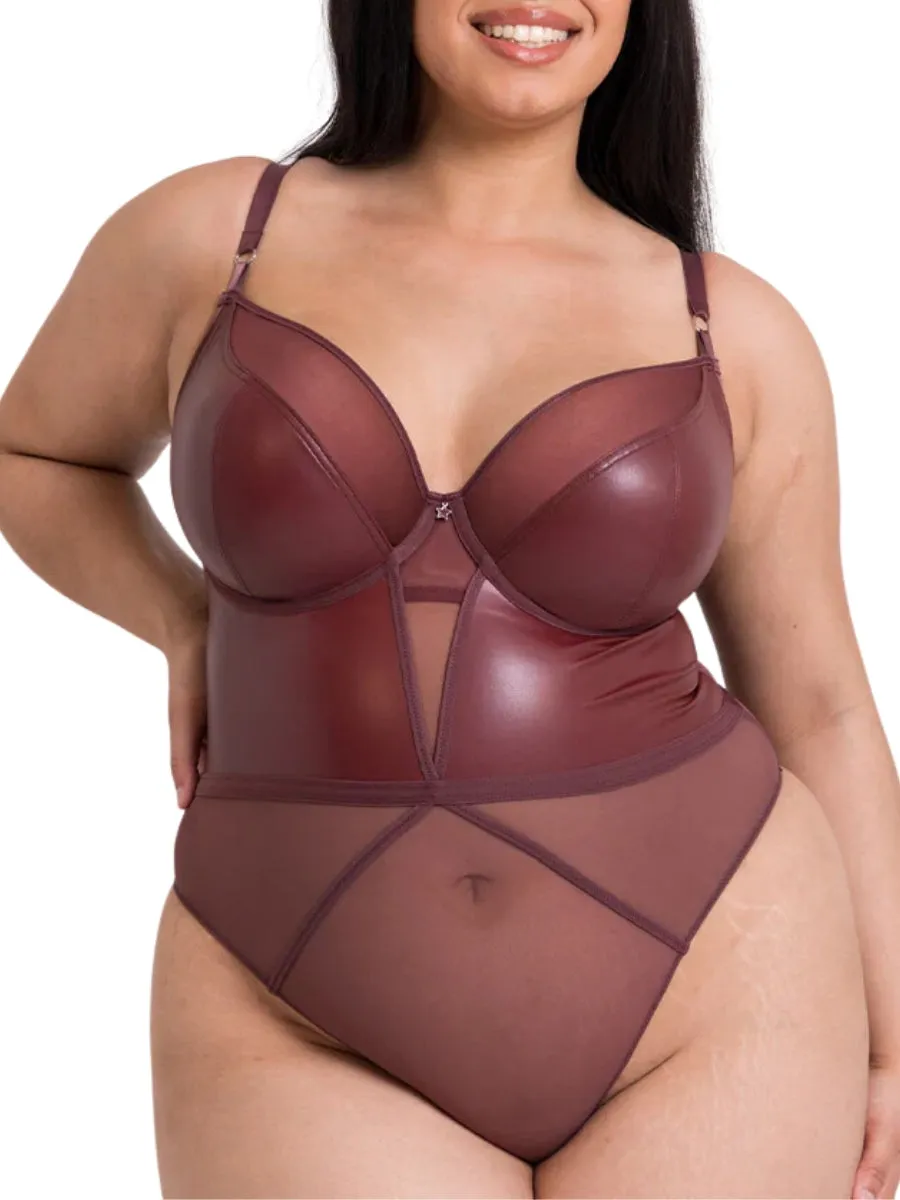 Lucky Star Bodysuit - Oxblood