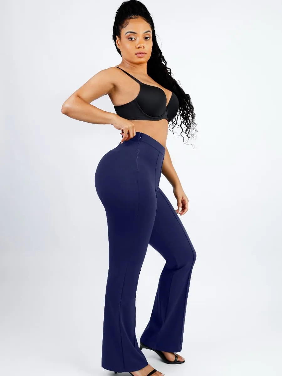 Luxxsculpt® High Waist Shaping Mesh Flare Pants