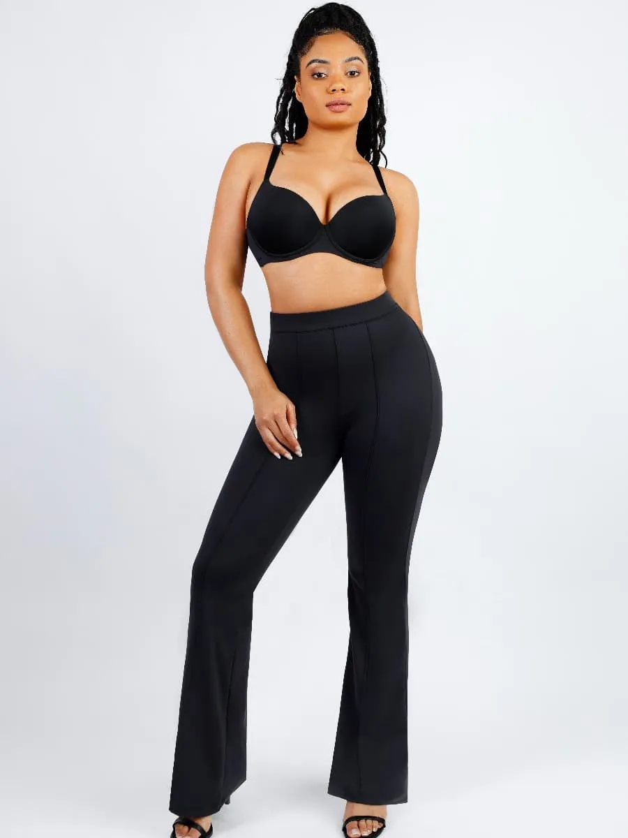 Luxxsculpt® High Waist Shaping Mesh Flare Pants