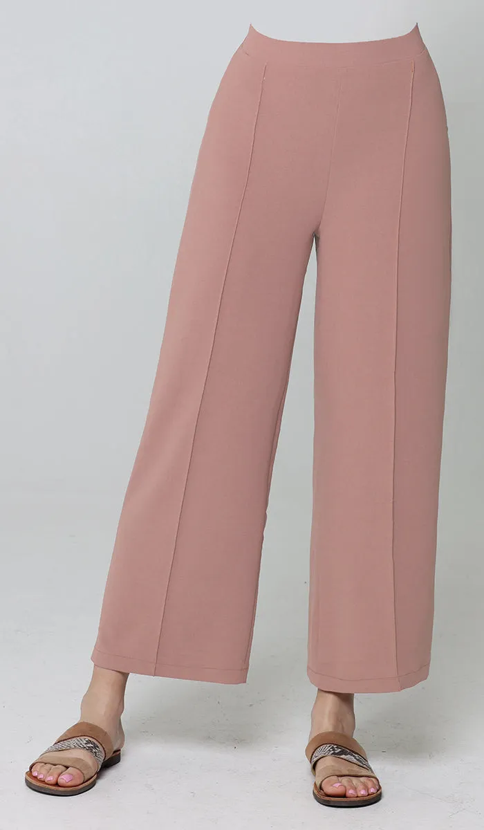 Marvi Loose Stretch Wide Leg Pants - Dusty Rose