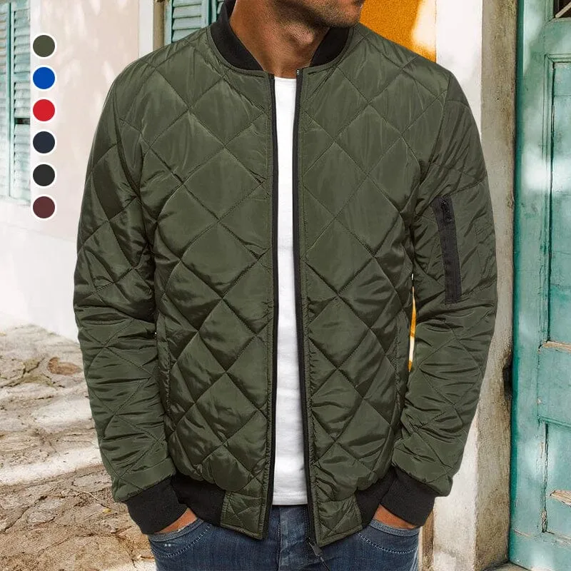 Men's Bomber Quilted Diamond Padded Jacket