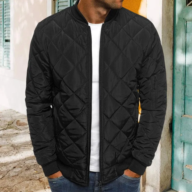 Men's Bomber Quilted Diamond Padded Jacket