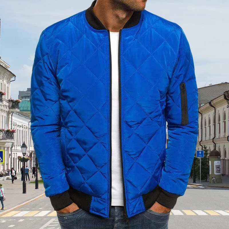 Men's Bomber Quilted Diamond Padded Jacket