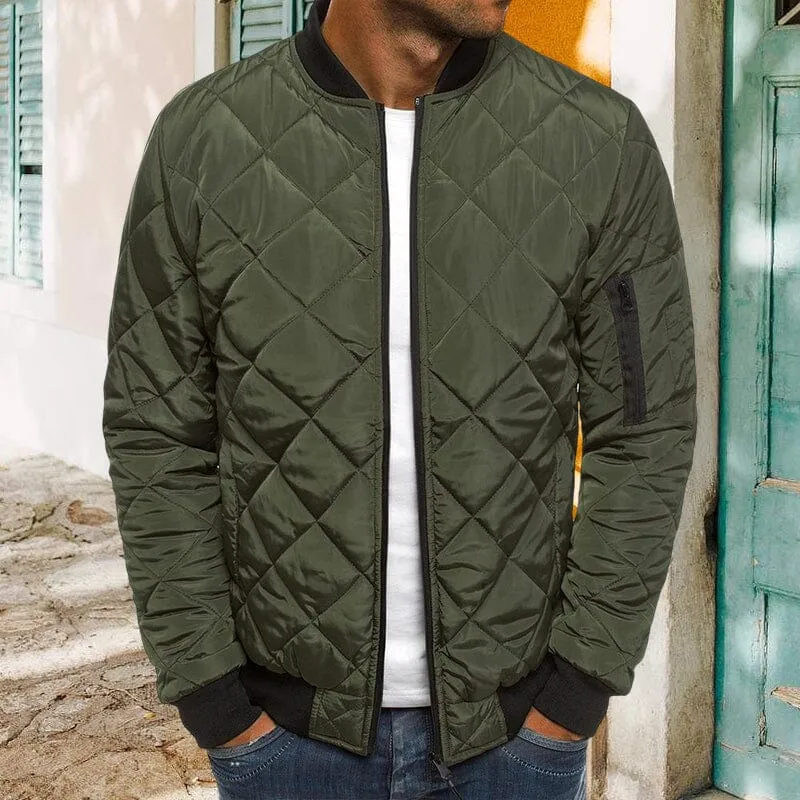 Men's Bomber Quilted Diamond Padded Jacket